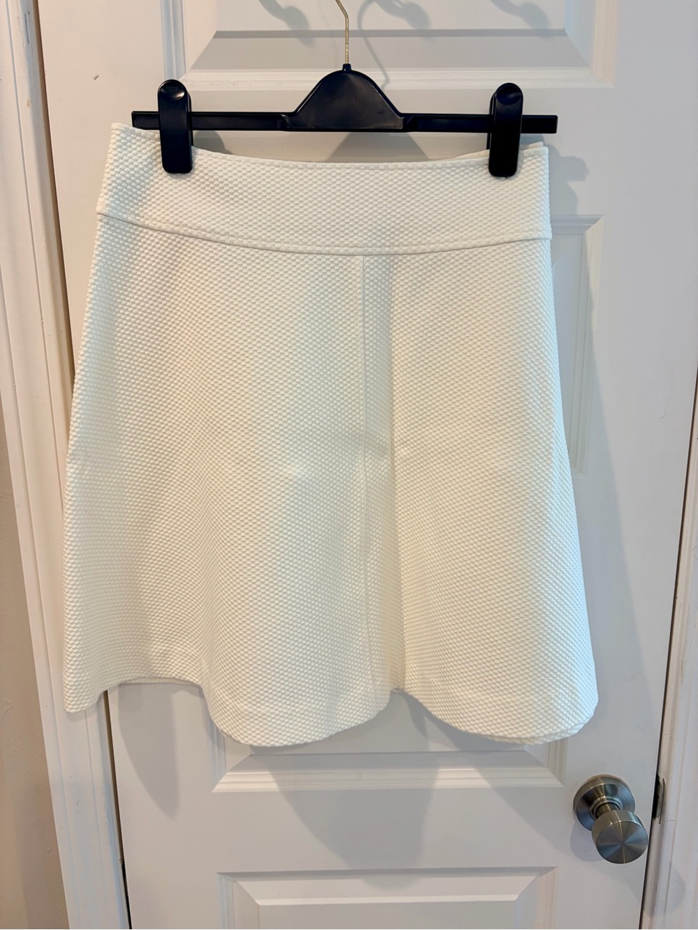 Brooks Brothers White Textured Circle Skirt